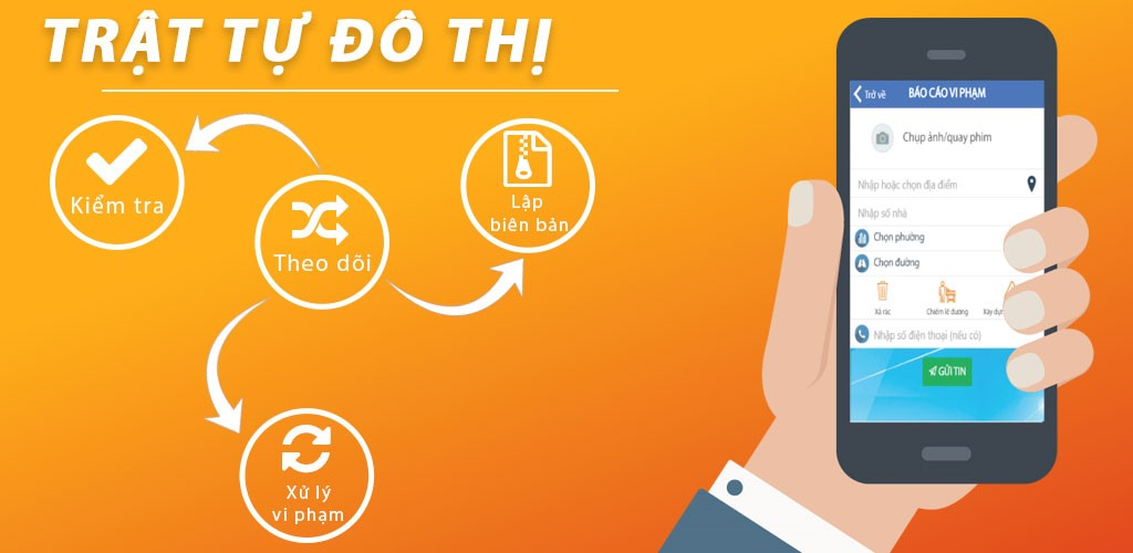 Hệ thống quản lý vi phạm trật tự đô thị trên thiết bị di động