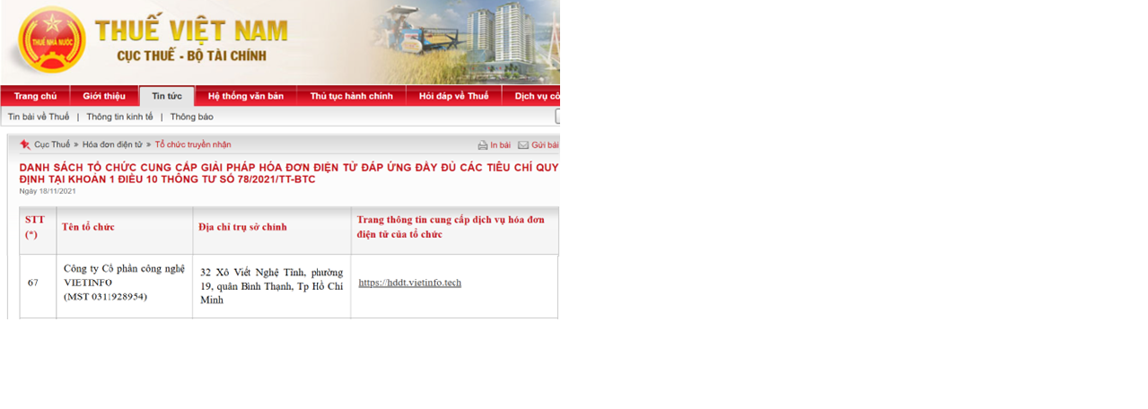 Hóa đơn điện tử (Vi.eInvoice)